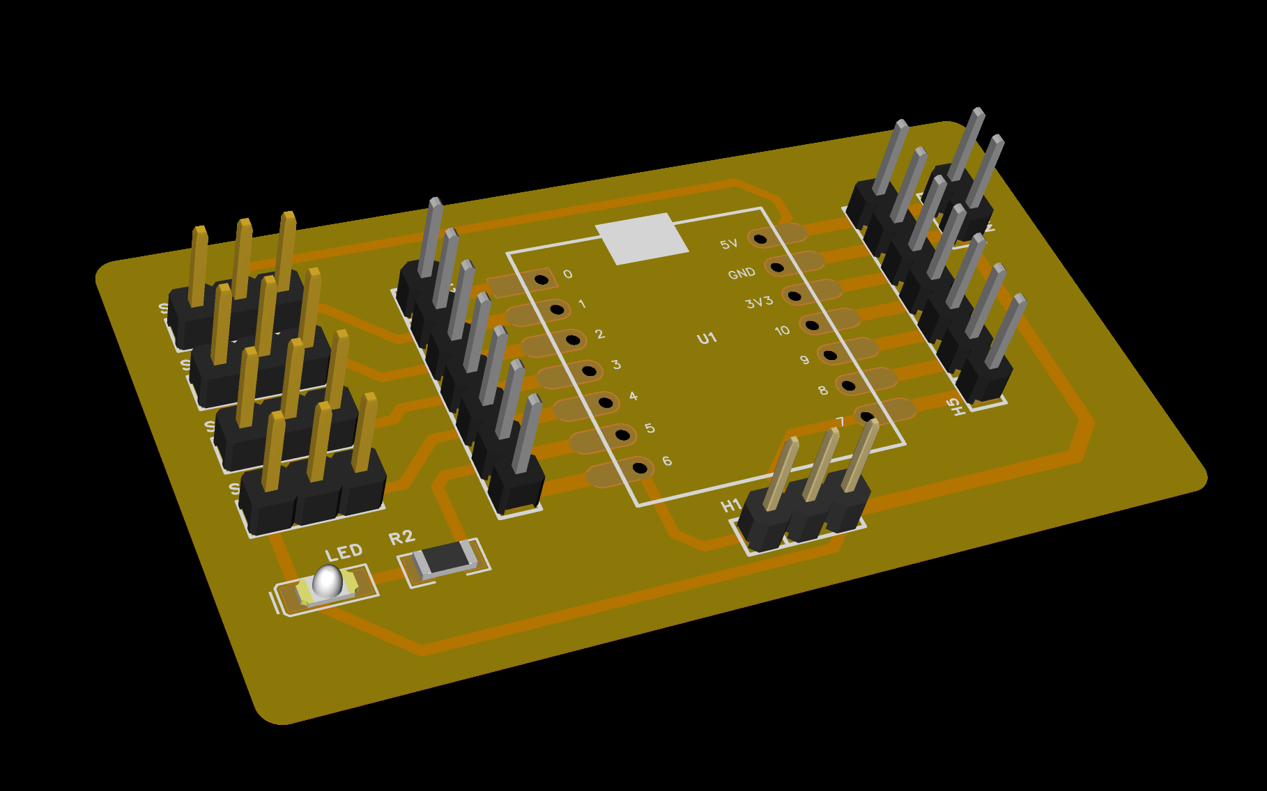 First version PCB 3D preview