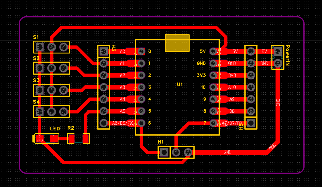 First version PCB layout