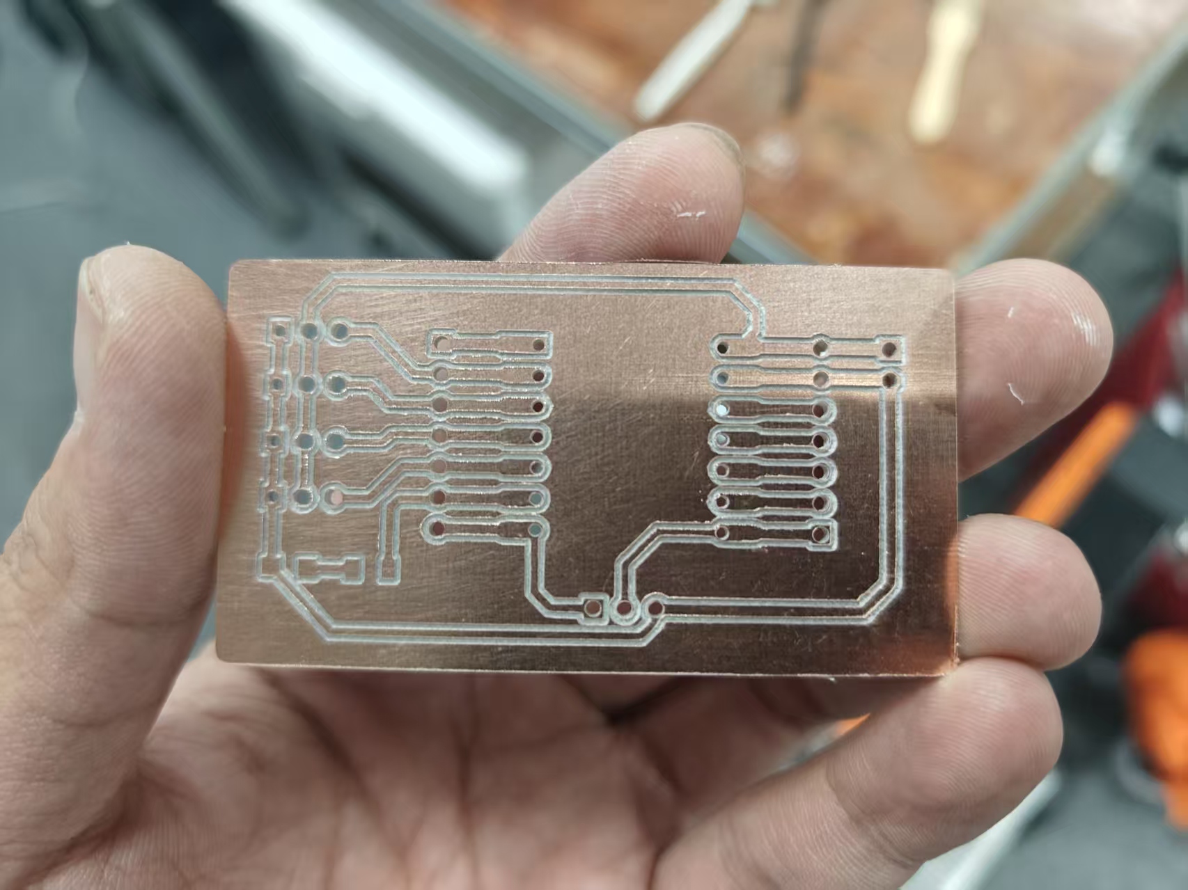Milled first version PCB