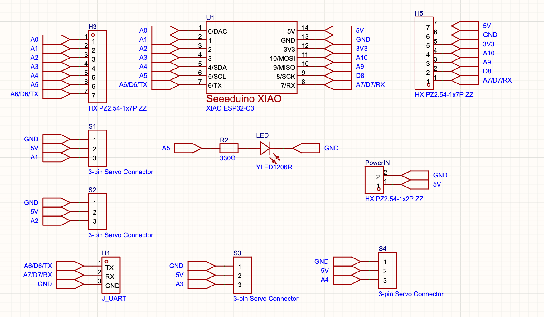 First version PCB schematic