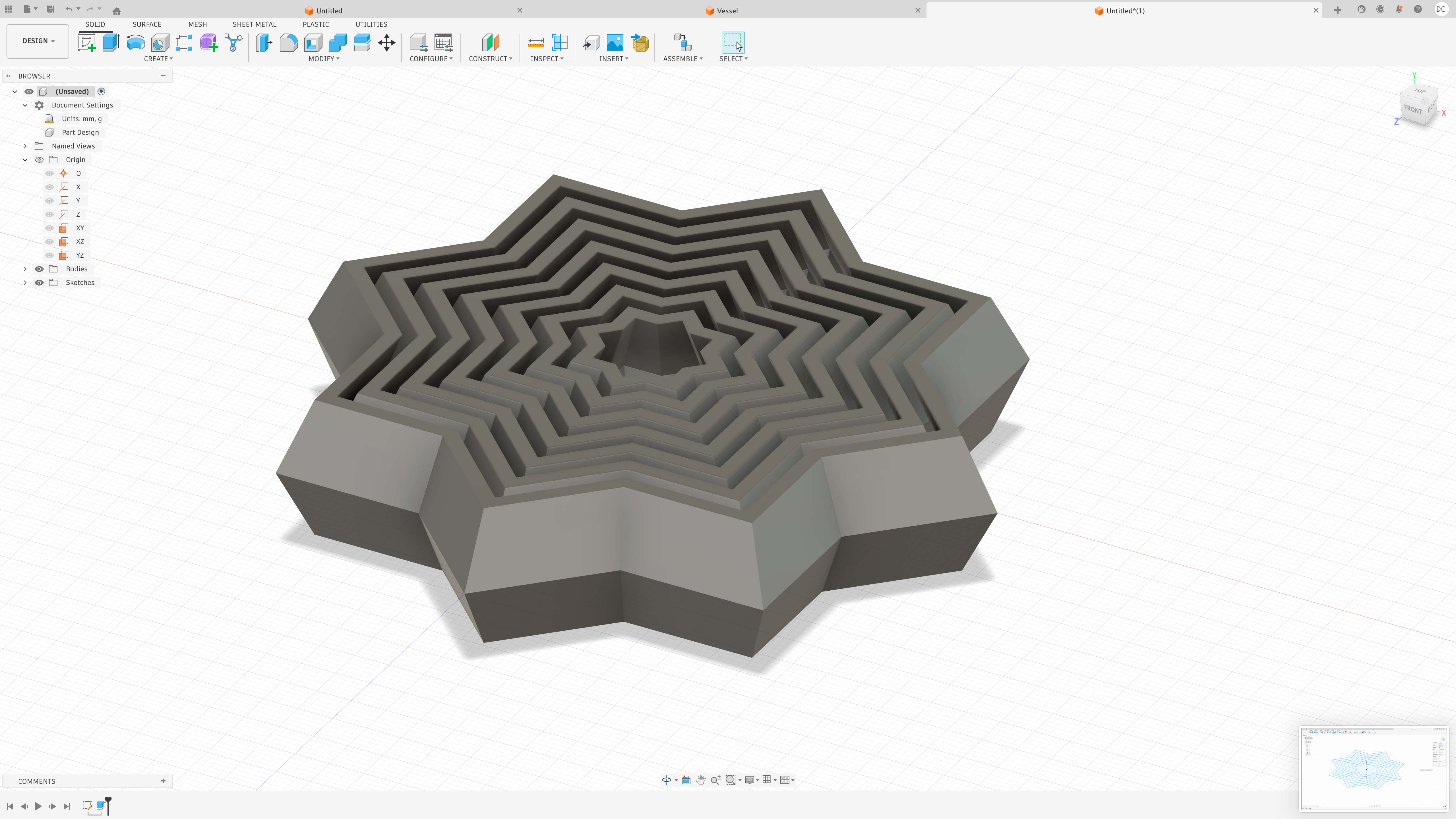 Final parametric model in Fusion 360