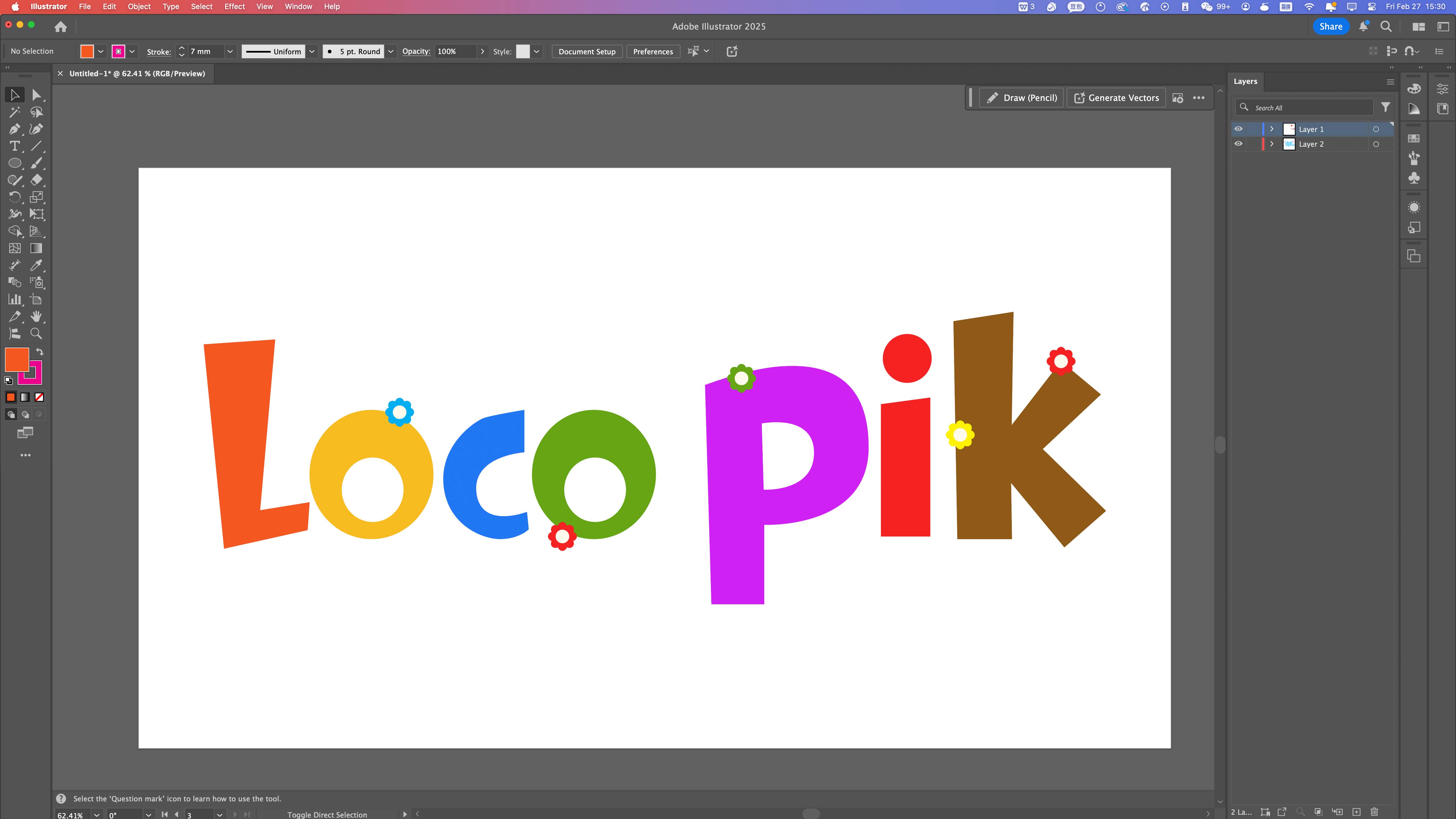 Final logo composition in Illustrator