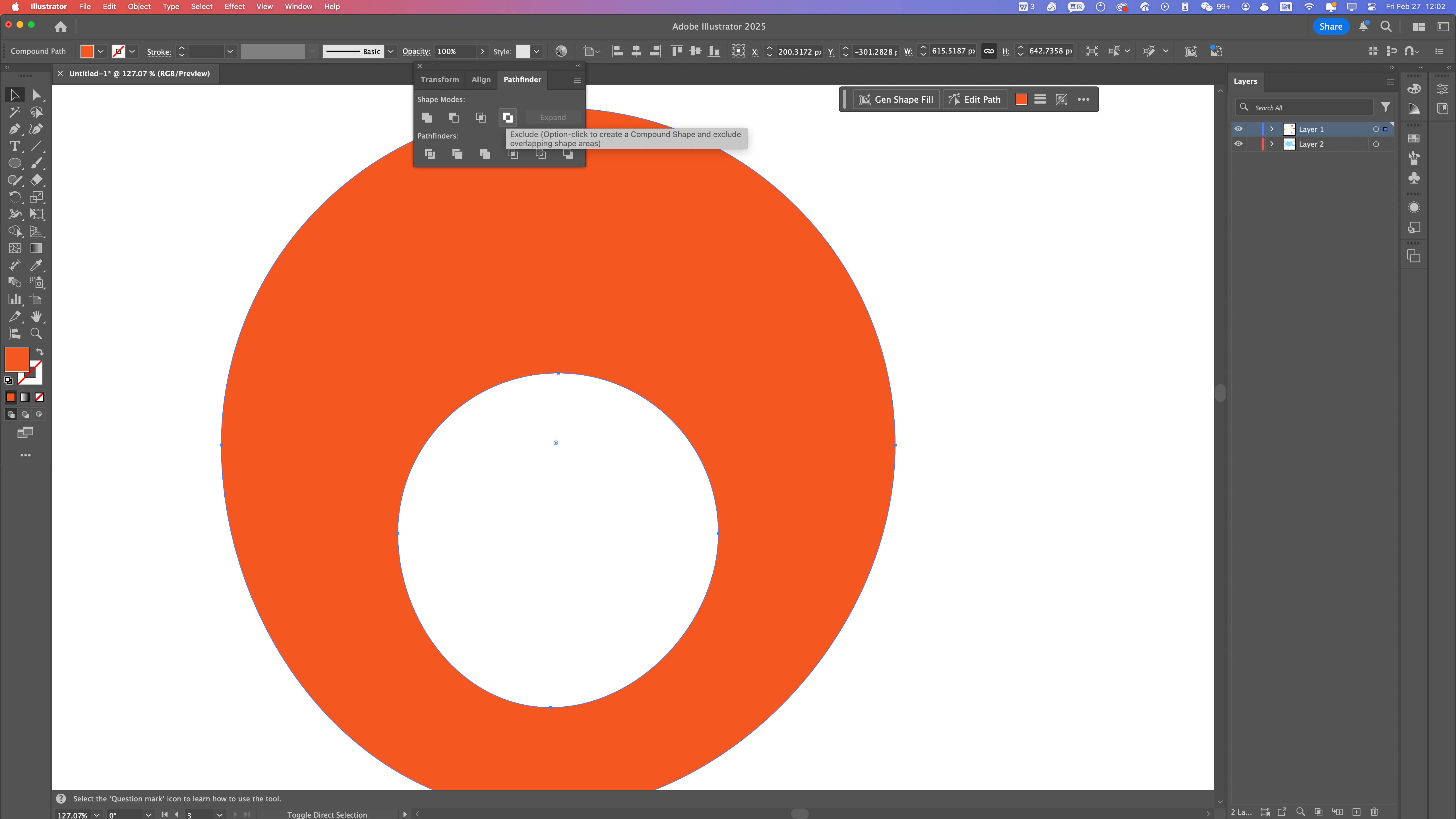 Pathfinder boolean operations in Illustrator