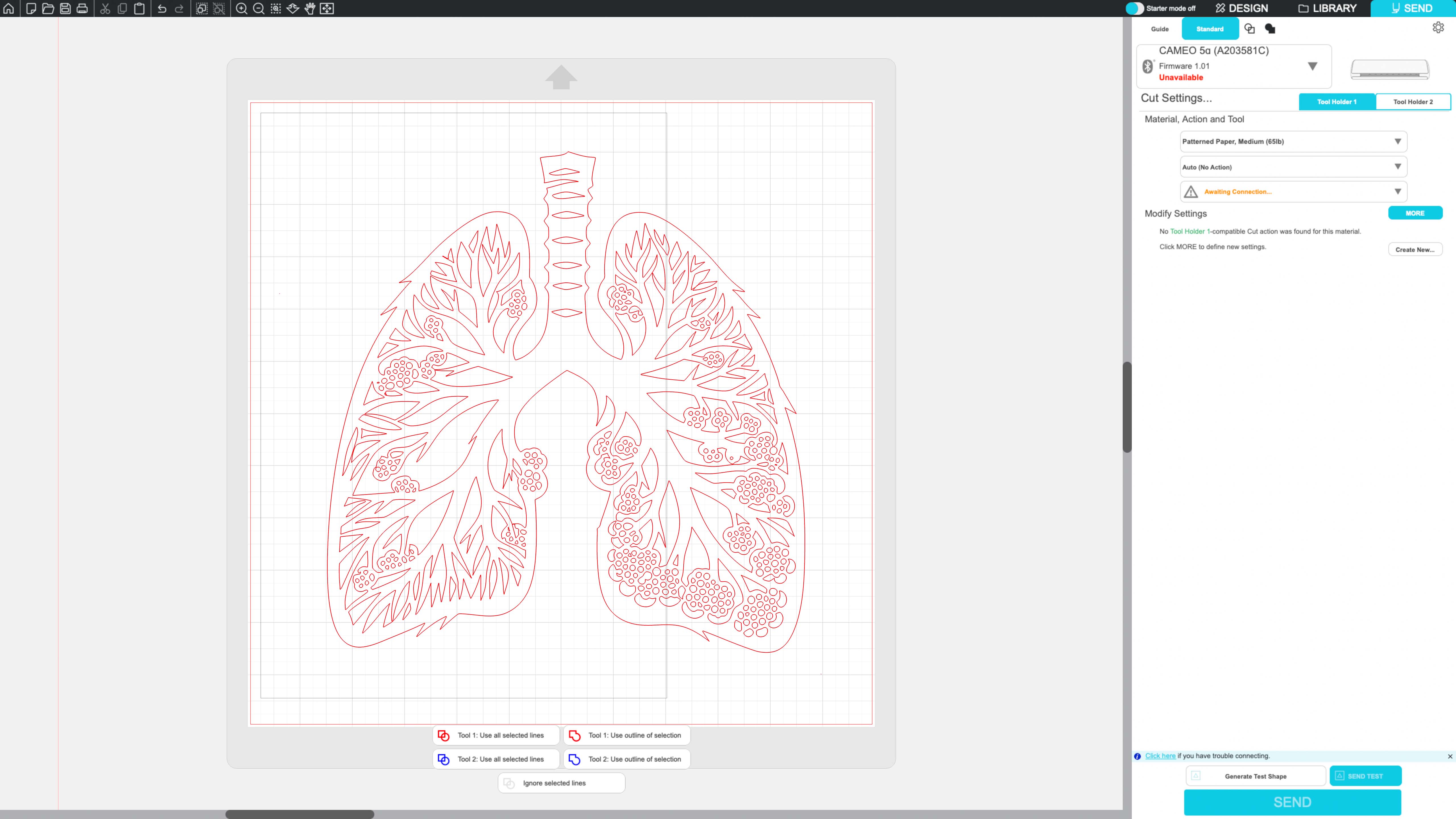 Vinyl cutting in progress