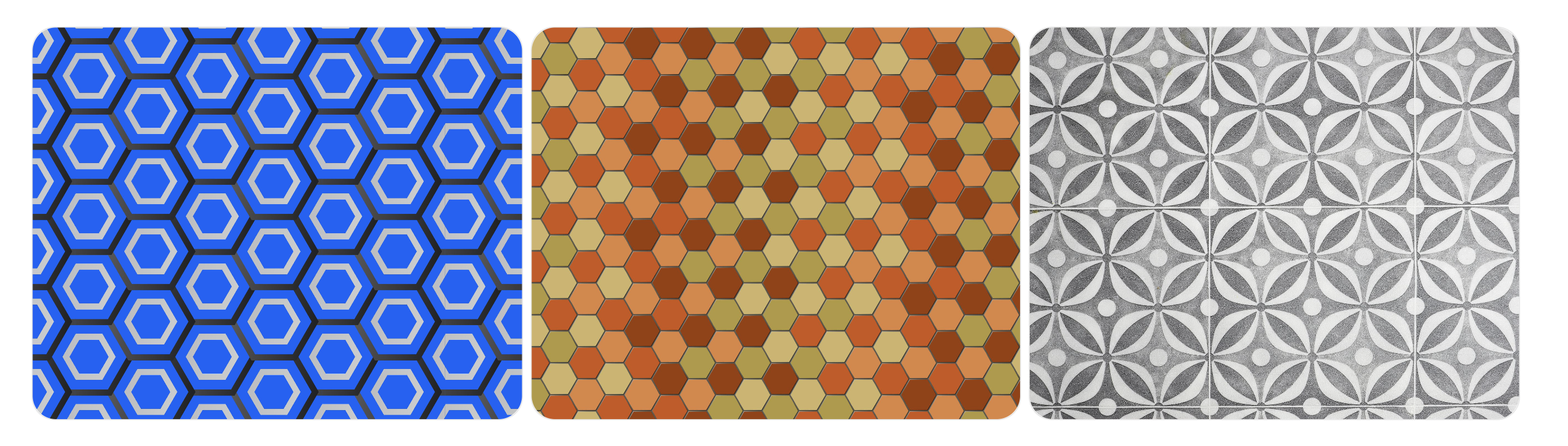 Examples of tessellation patterns