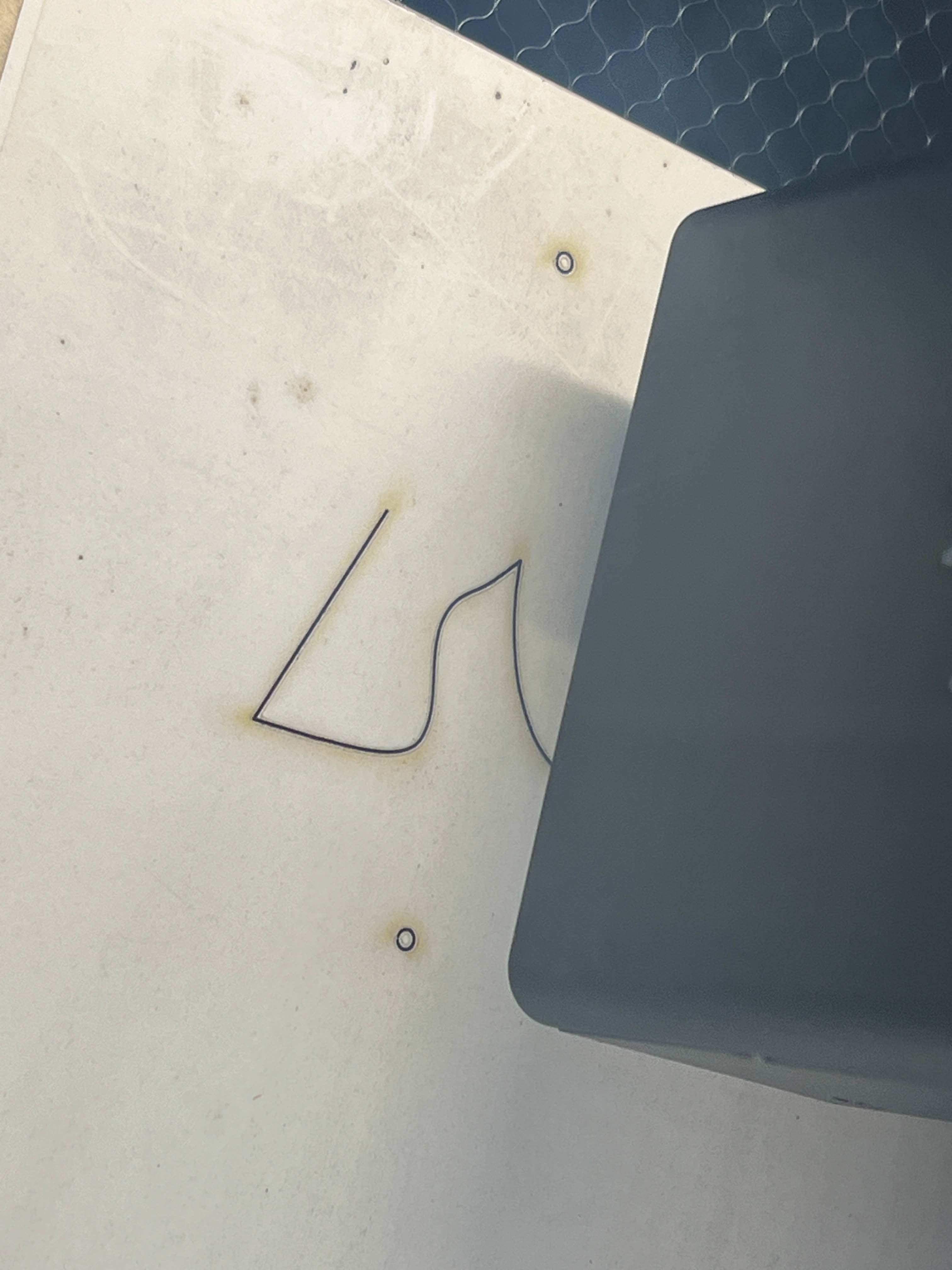 Laser cutting close-up