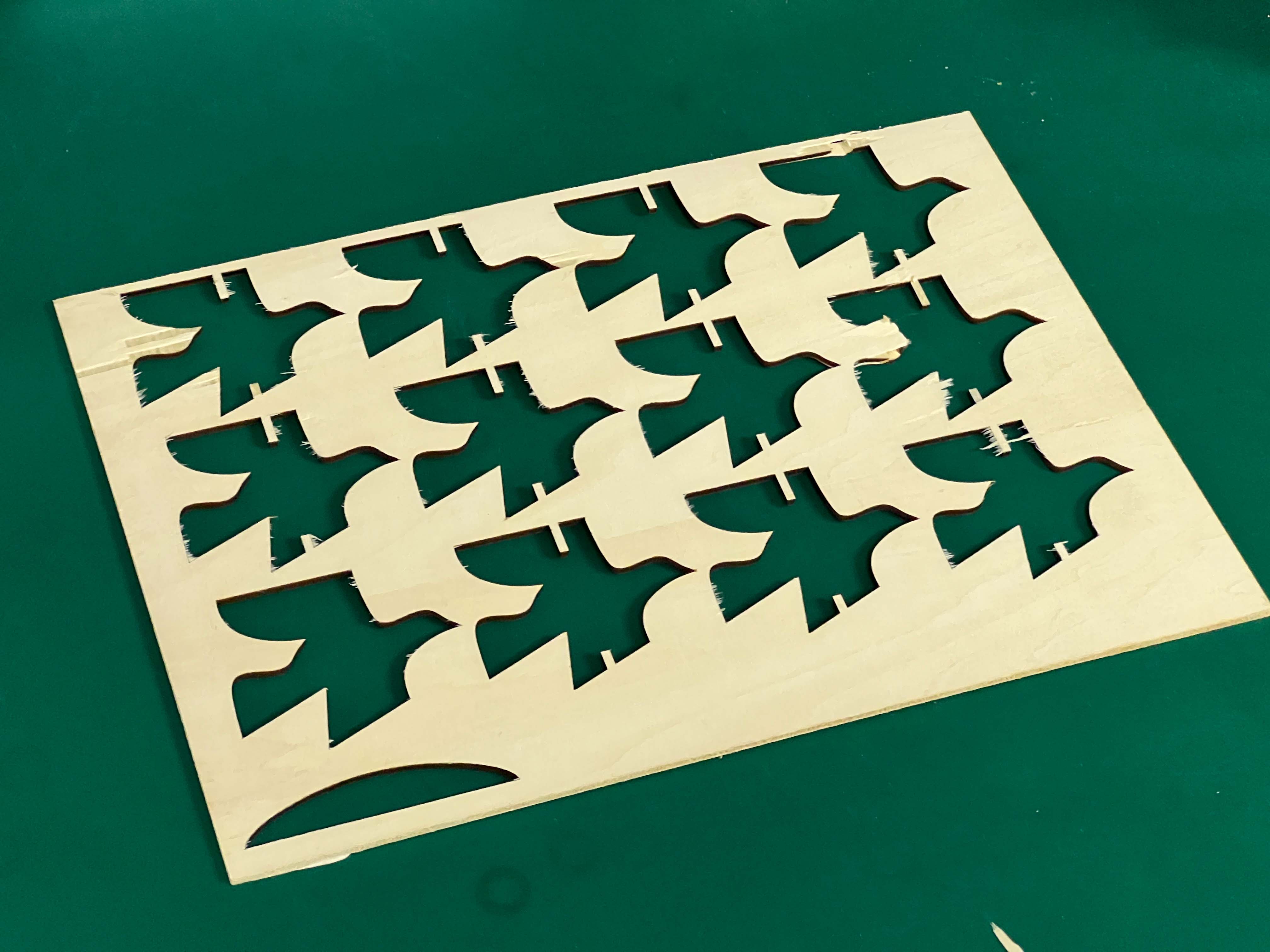 Cut sheet before removing pieces