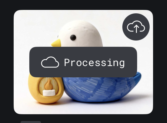 Polycam cloud processing screen
