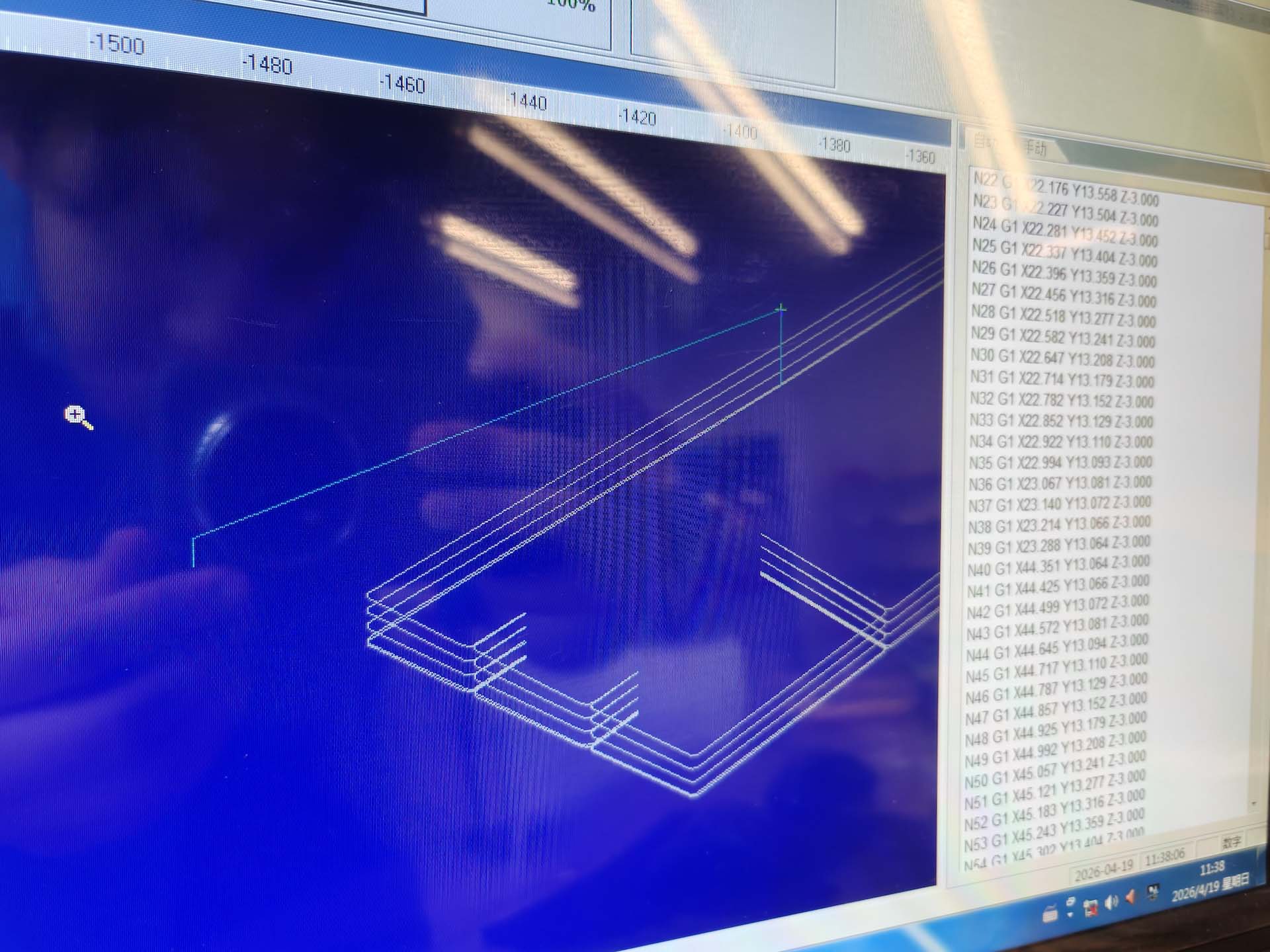 CNC toolpath preview and G-code interface