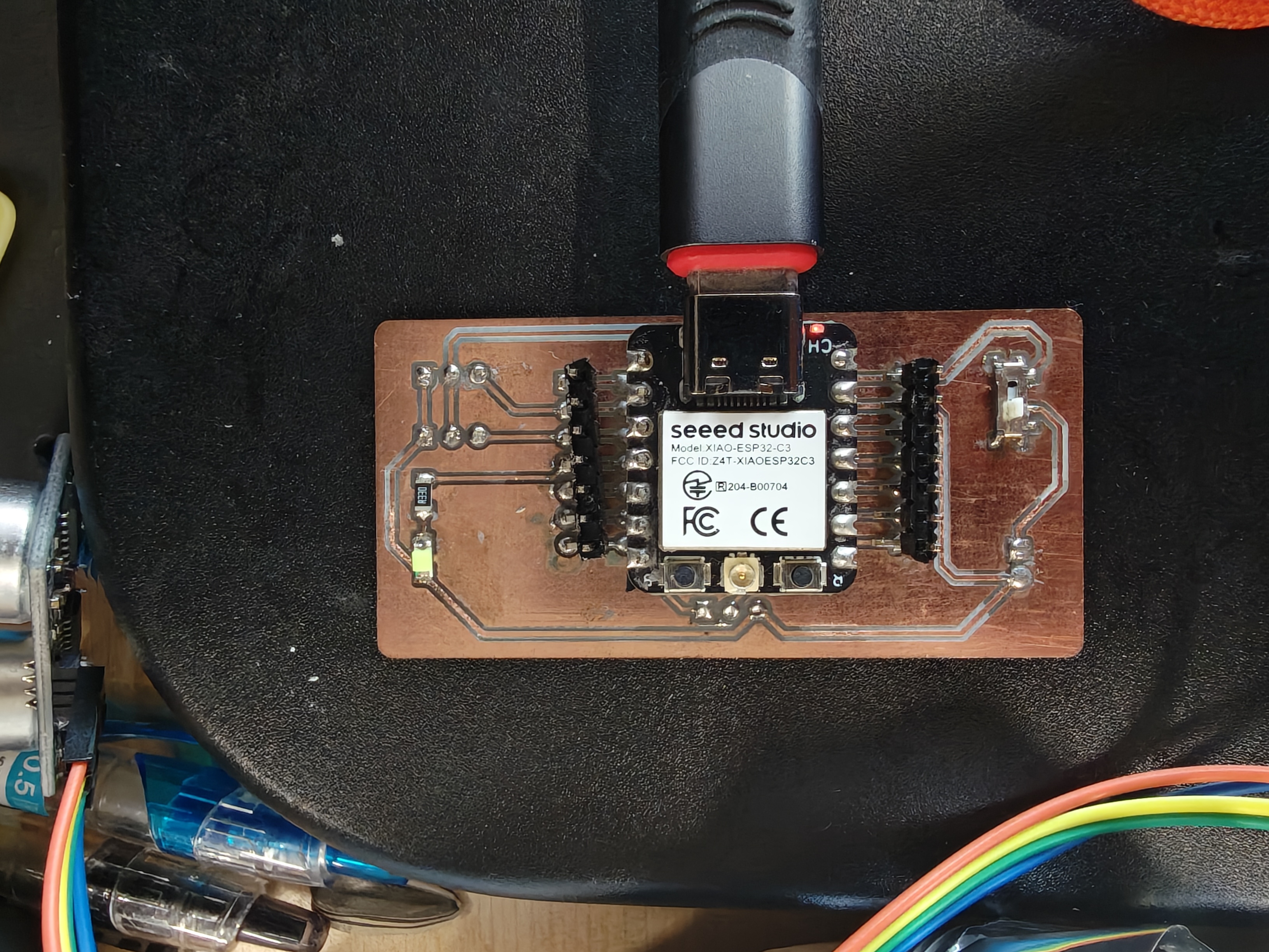 Partially soldered PCB