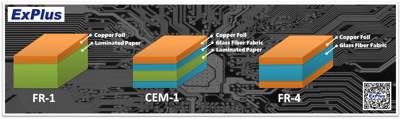 FR-1 and FR-4 material comparison