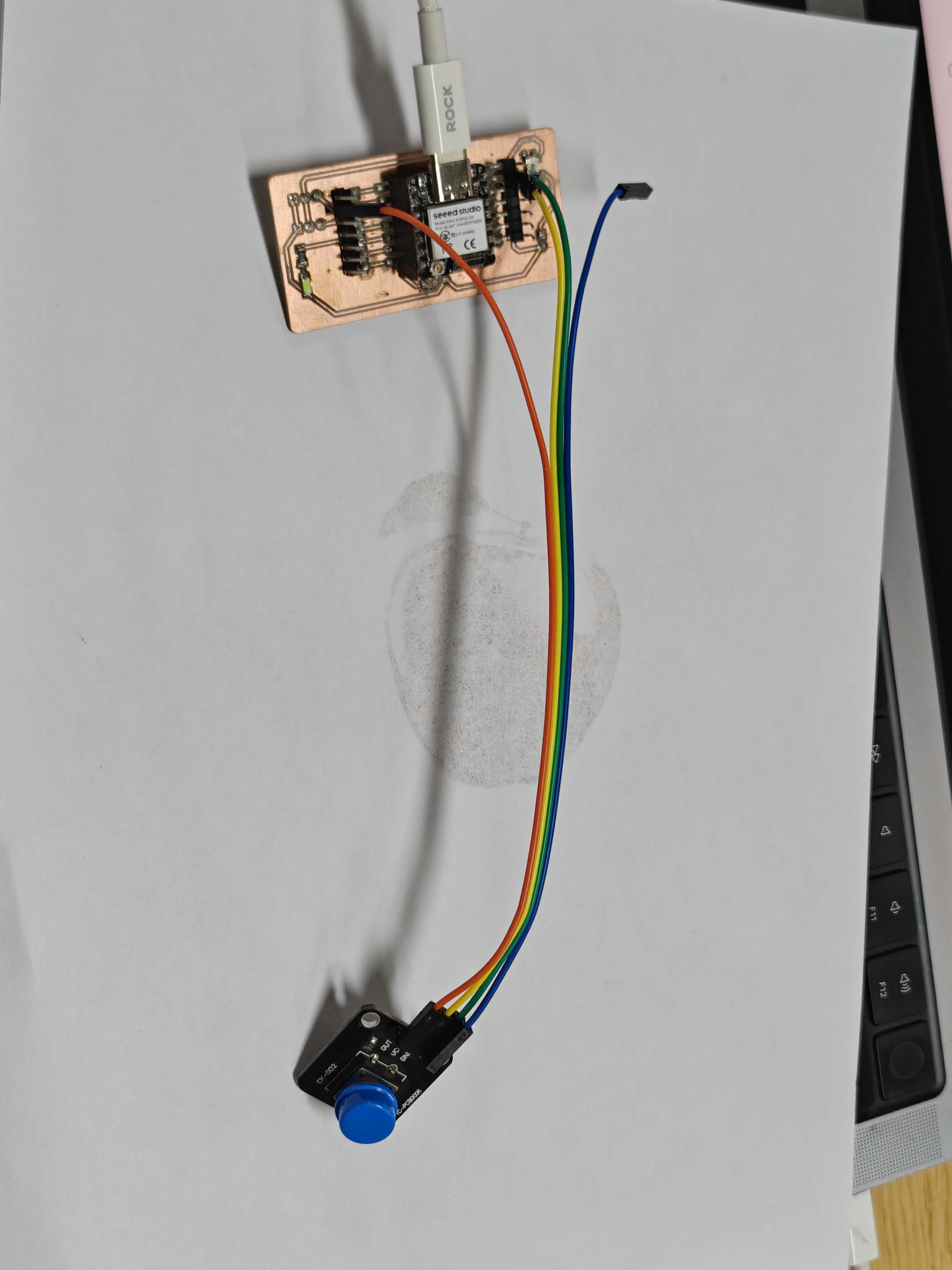 Button module connected to my PCB