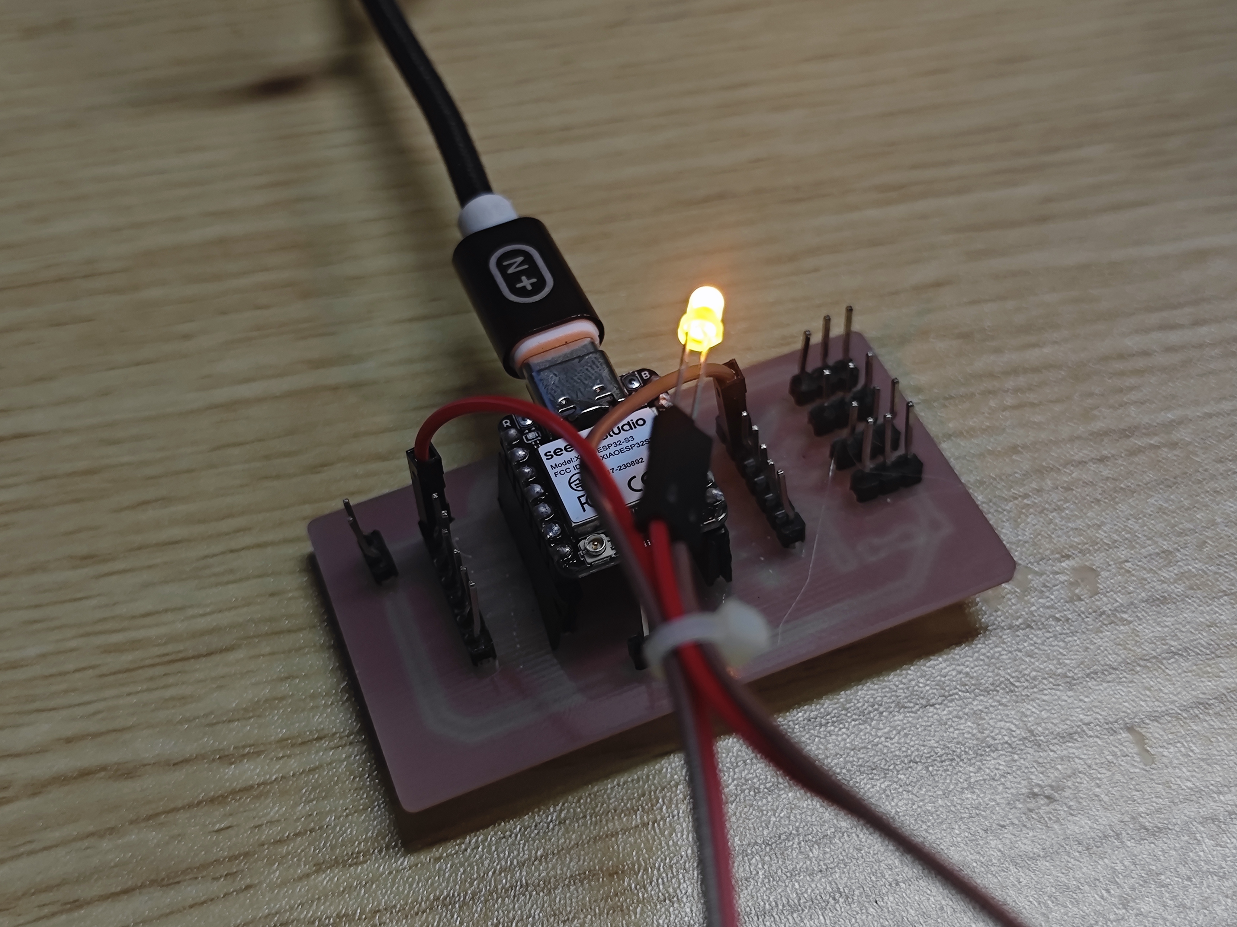 Basic LED blink test on my XIAO ESP32-C3 PCB