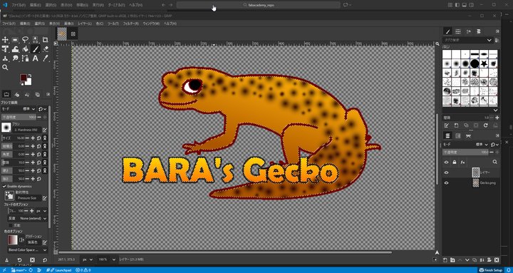 Gecko with Raster Texture