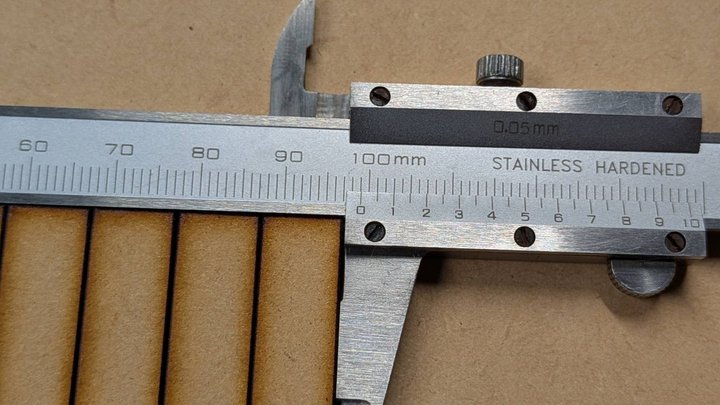 Kerf measurement result