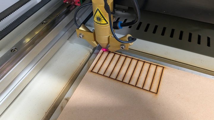 Test pattern cutting