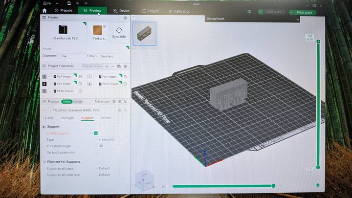 Bambu Lab Studio — Support Preview