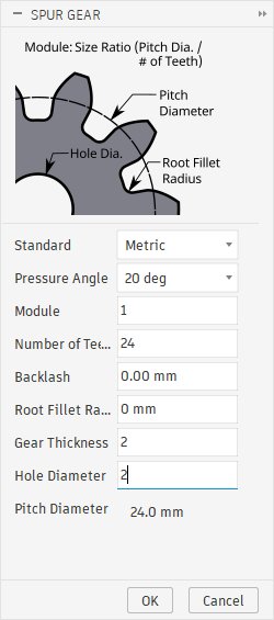 SpurGear Parameters