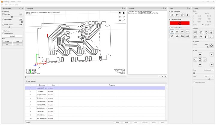 Candle G-code Sender