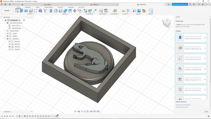 Fusion 360 mold model