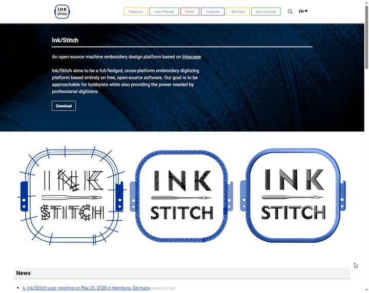 Ink/Stitch website