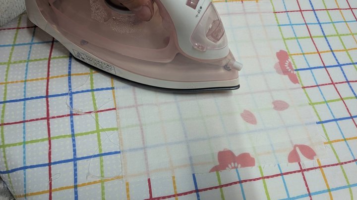 Ironing interfacing onto fabric