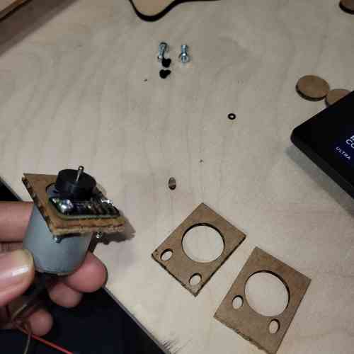 laser cut mounts on encoder