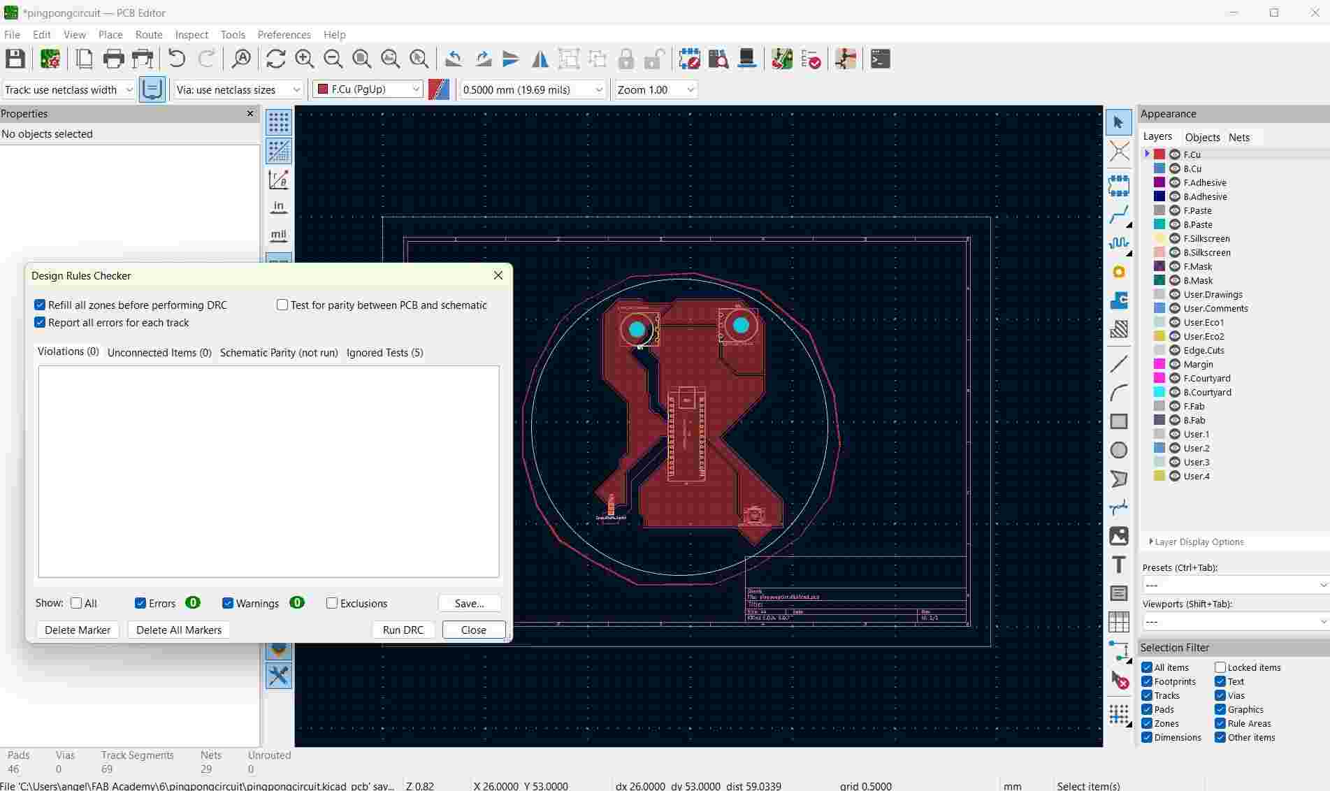design rules check pass
