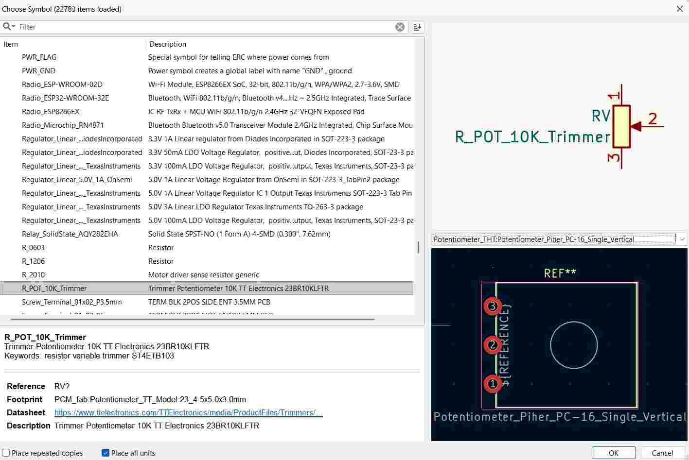 finding potentiometer component