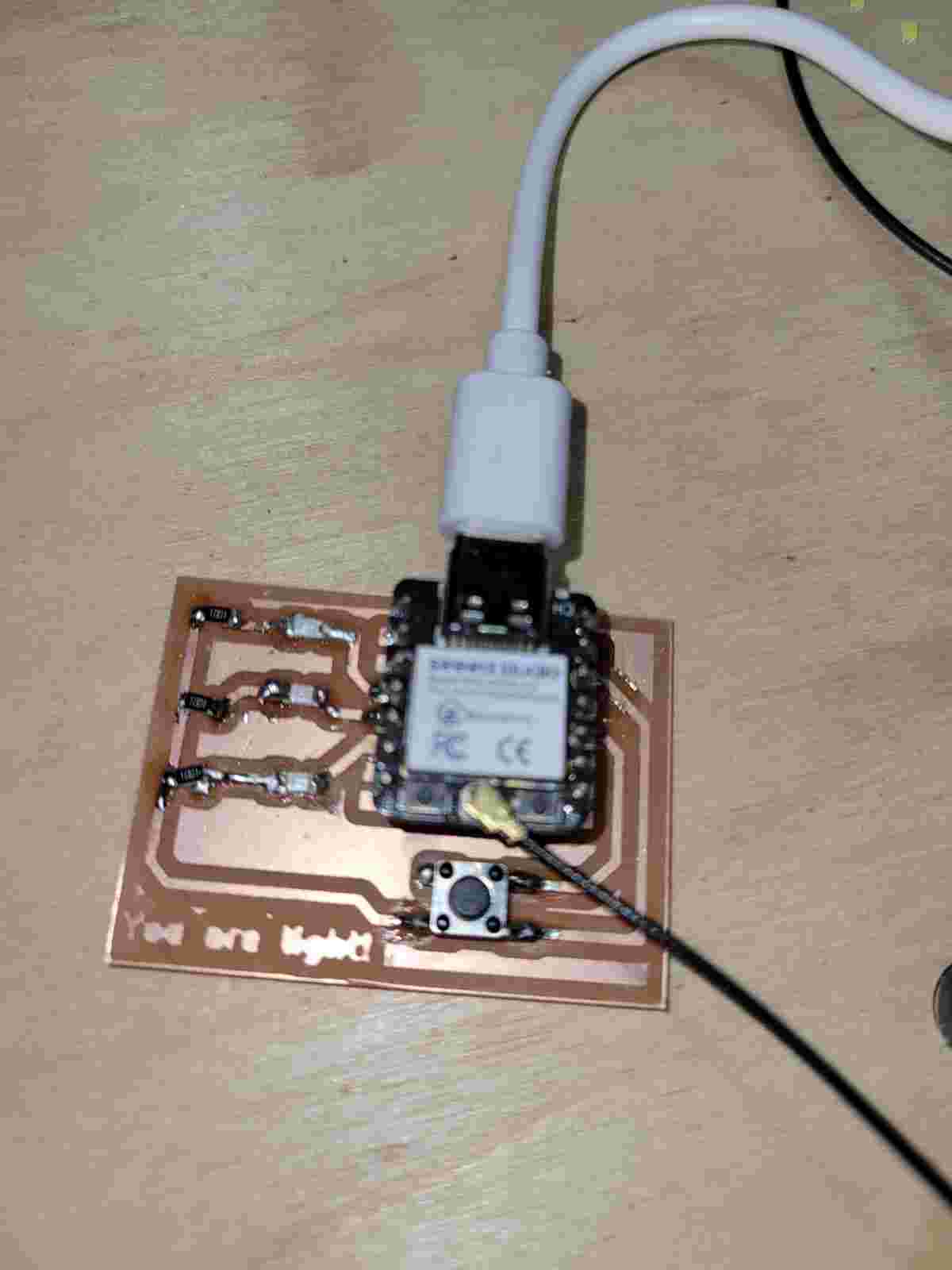 soldered LED