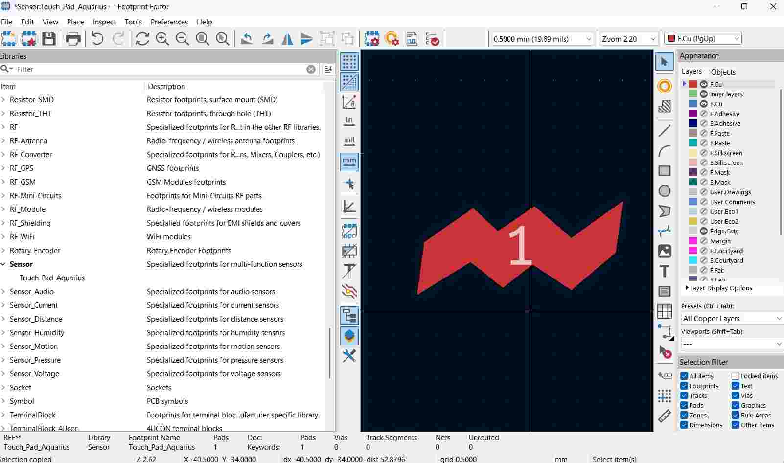 footprint Kicad