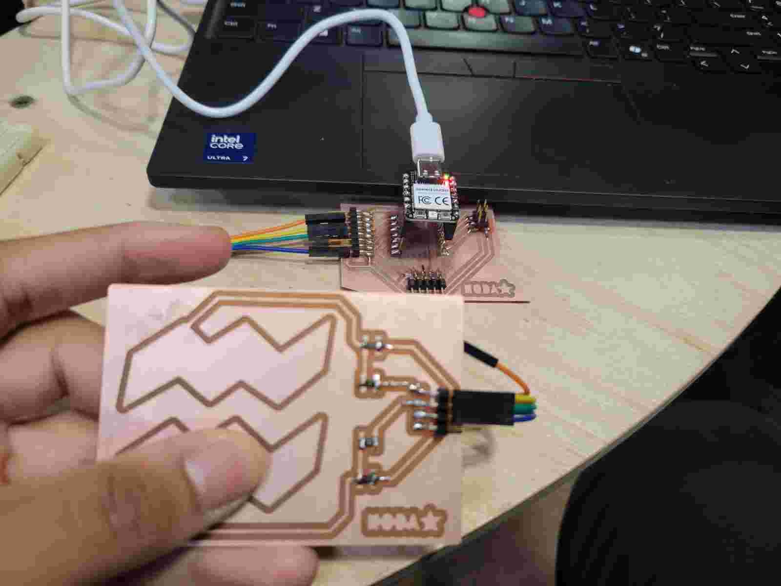 testing touchpad with board