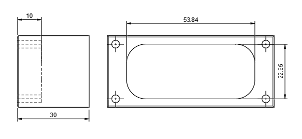 Drawing with measured dimensions.