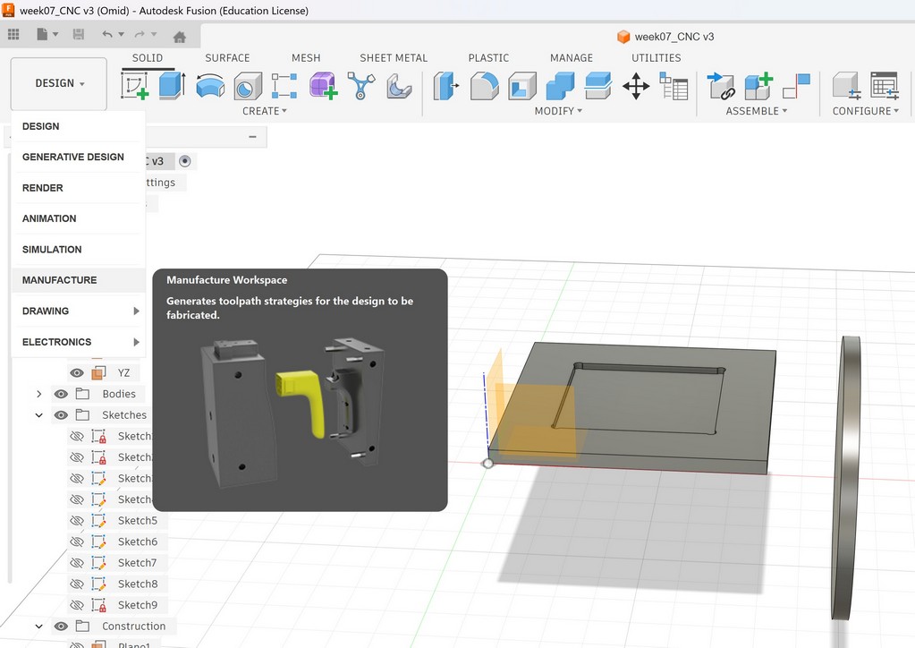 Manufacture workspace