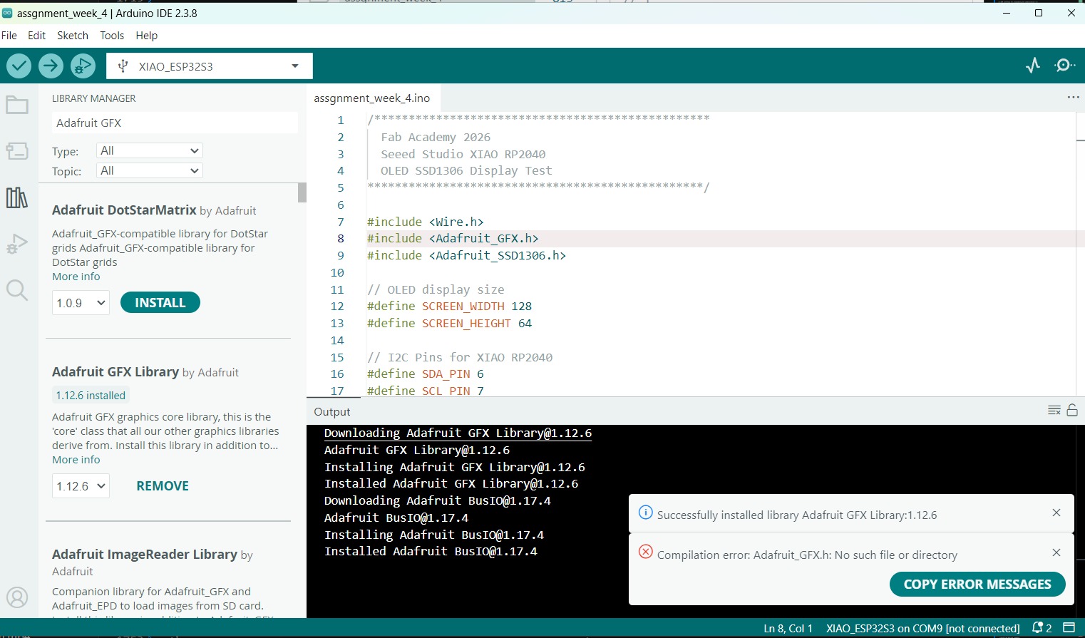 Installing GFX dependency