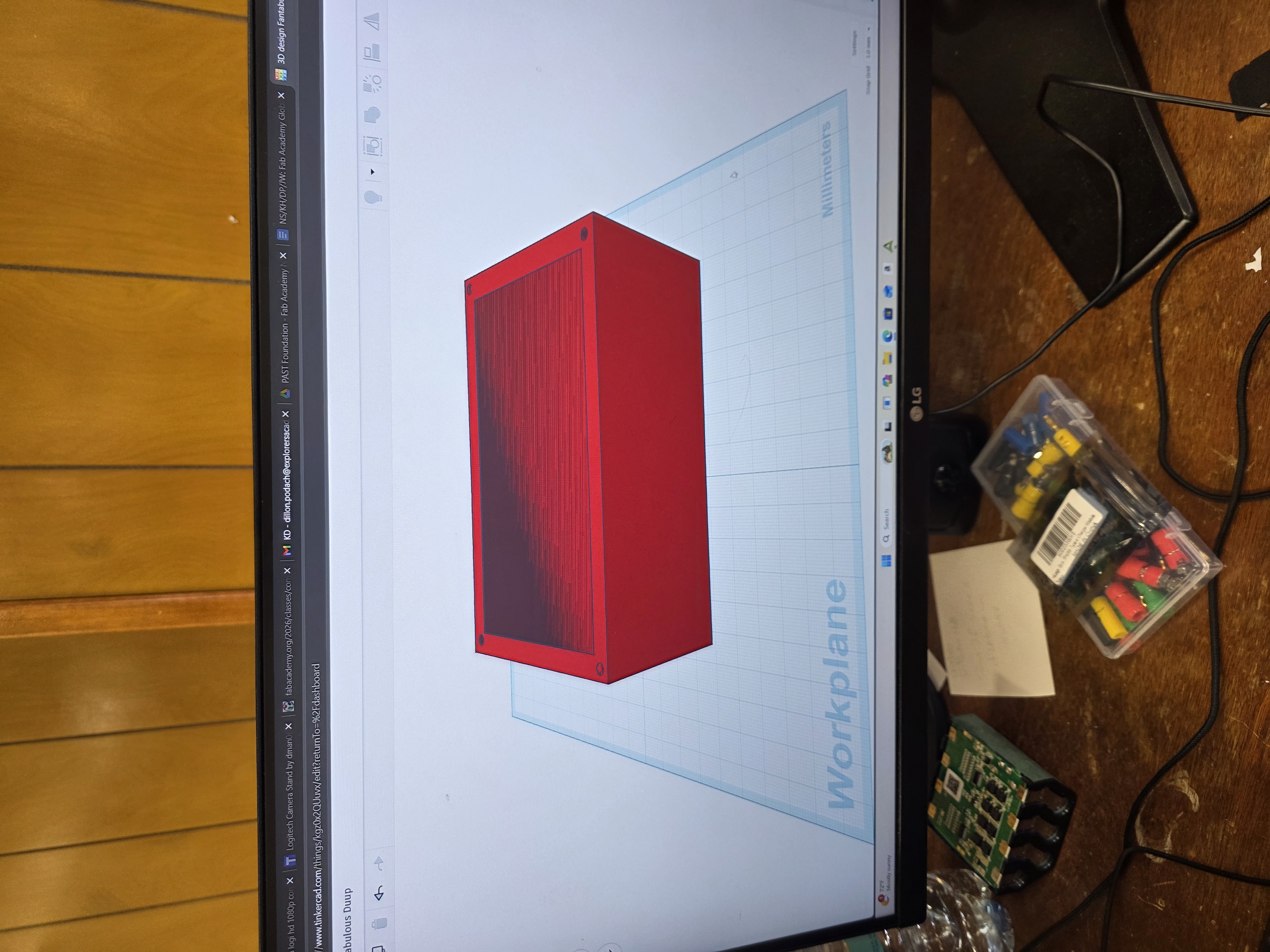 Tinkercad enclosure design for final project