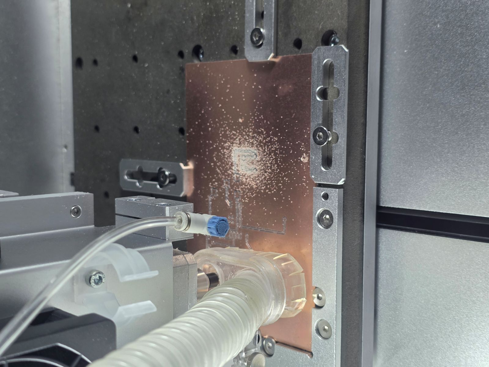 PCB board being milled