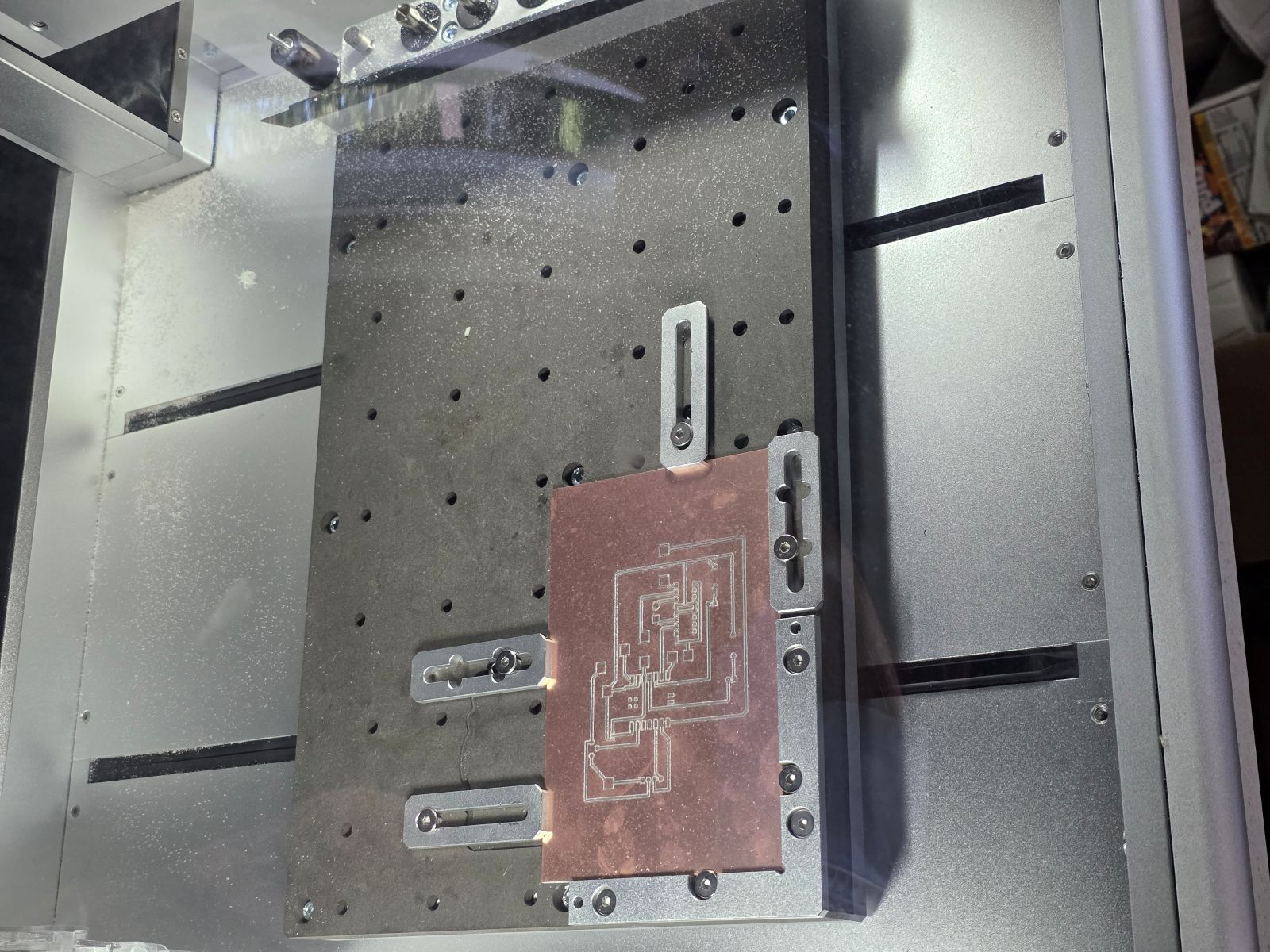 PCB input board milling progress