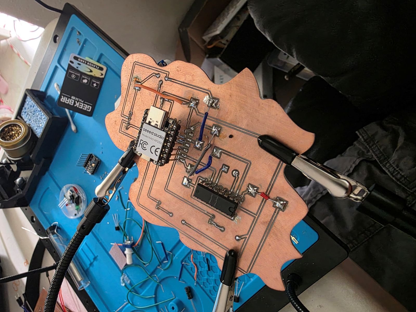 Completed input device PCB