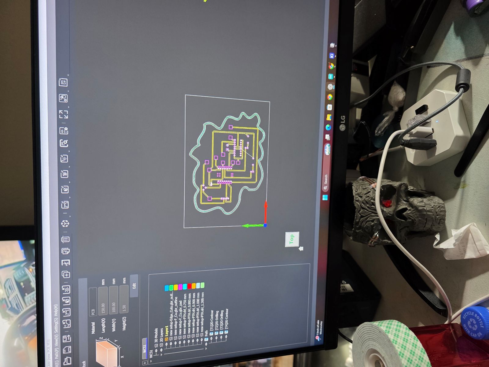 Input board layout in Makera CAM