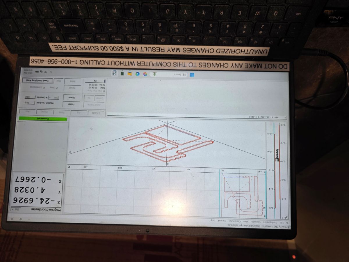 Vectric Cut2D CNC milling path preview