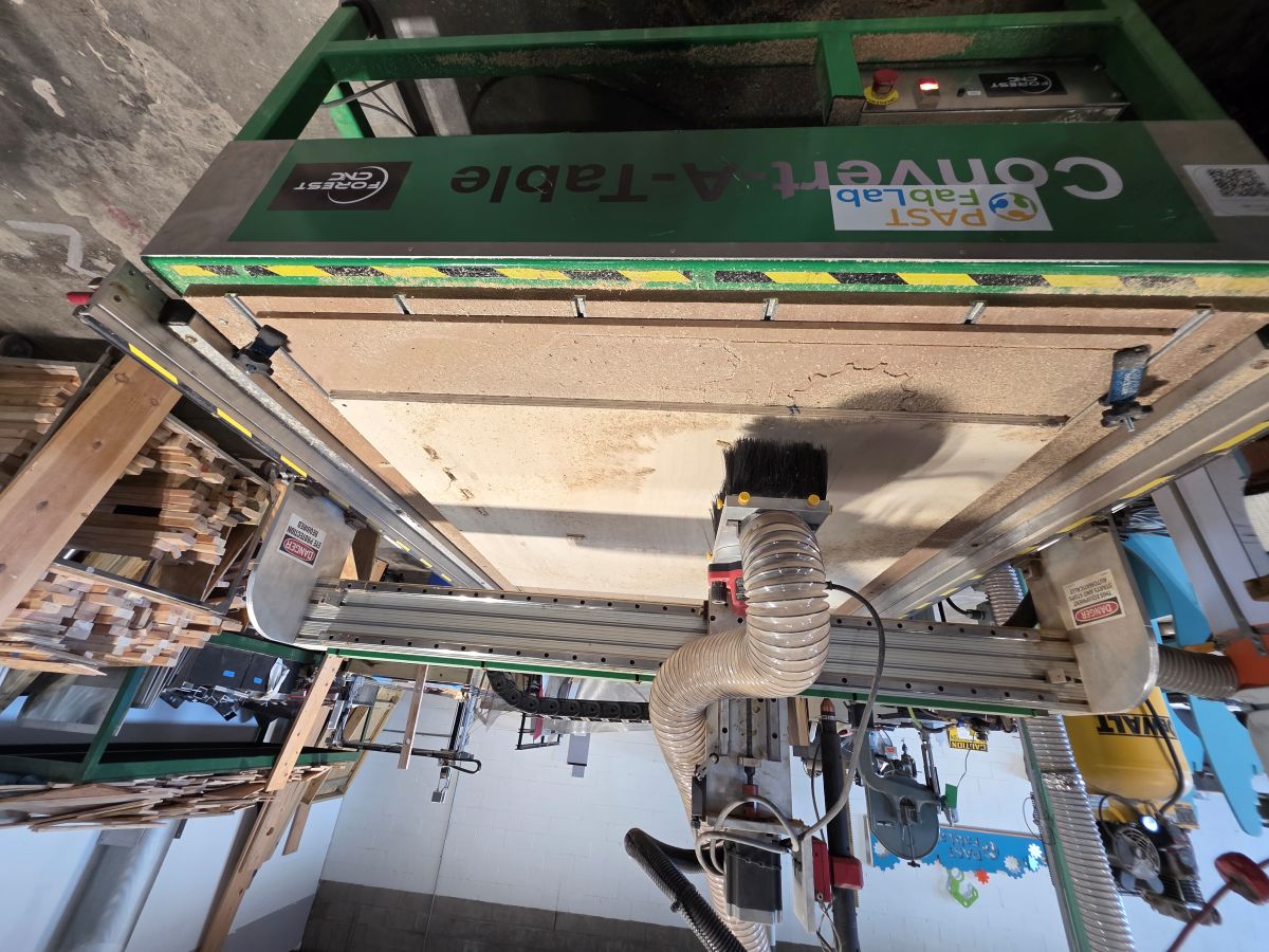 Checking the first CNC cut