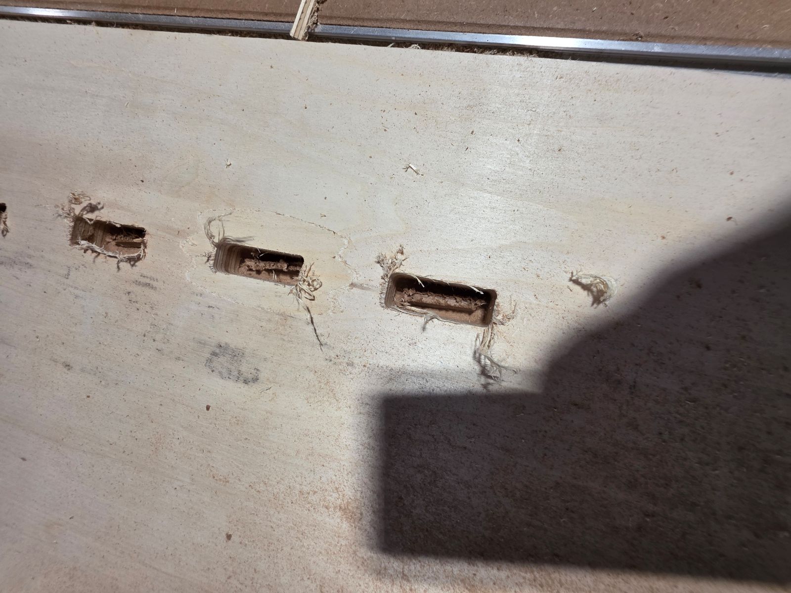 Cut depth changed to 0.720 and went through