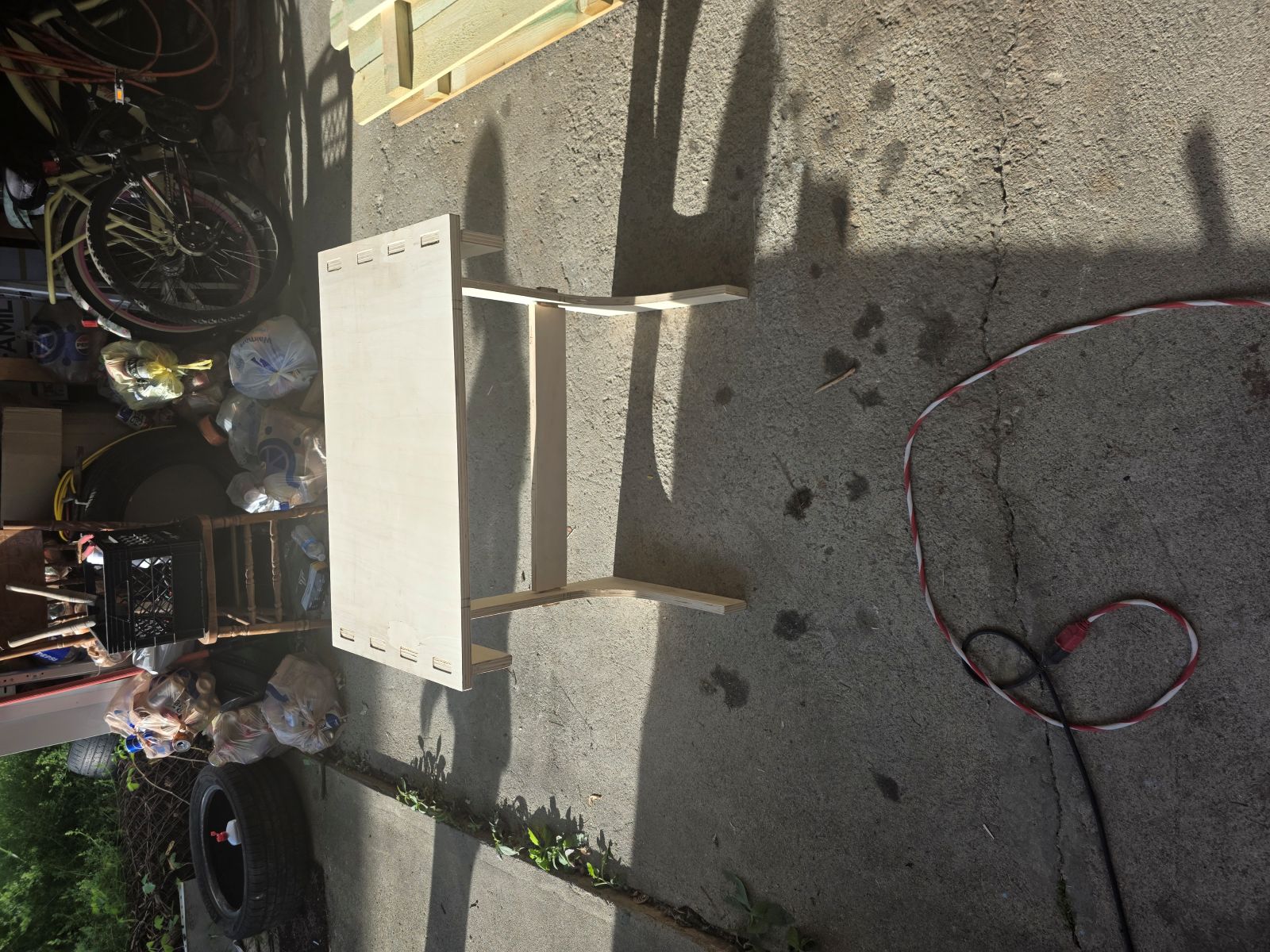 Building the C shaped TV tray