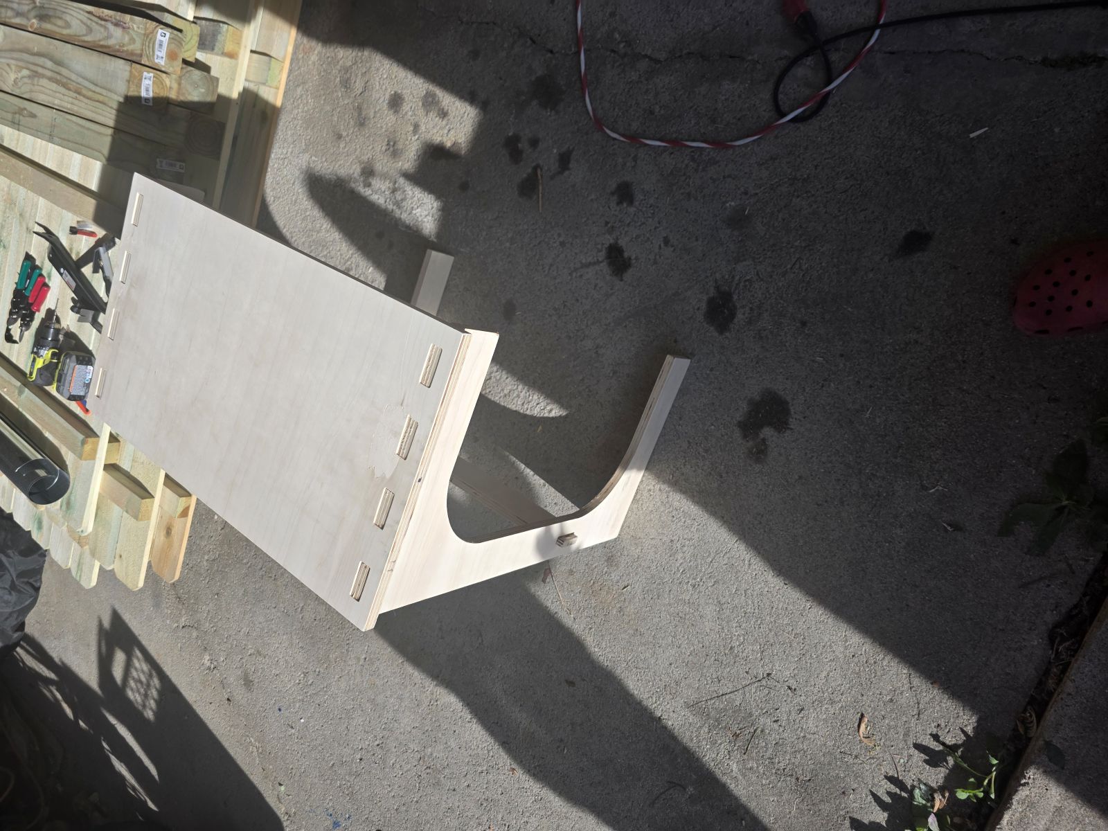 CNC TV tray assembly
