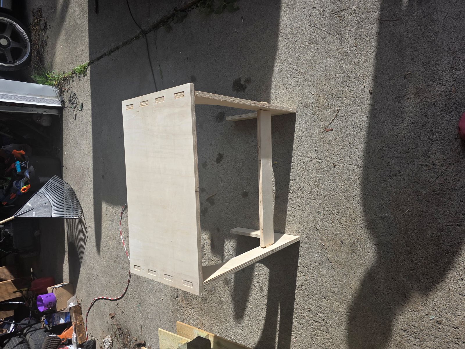 TV tray mostly assembled