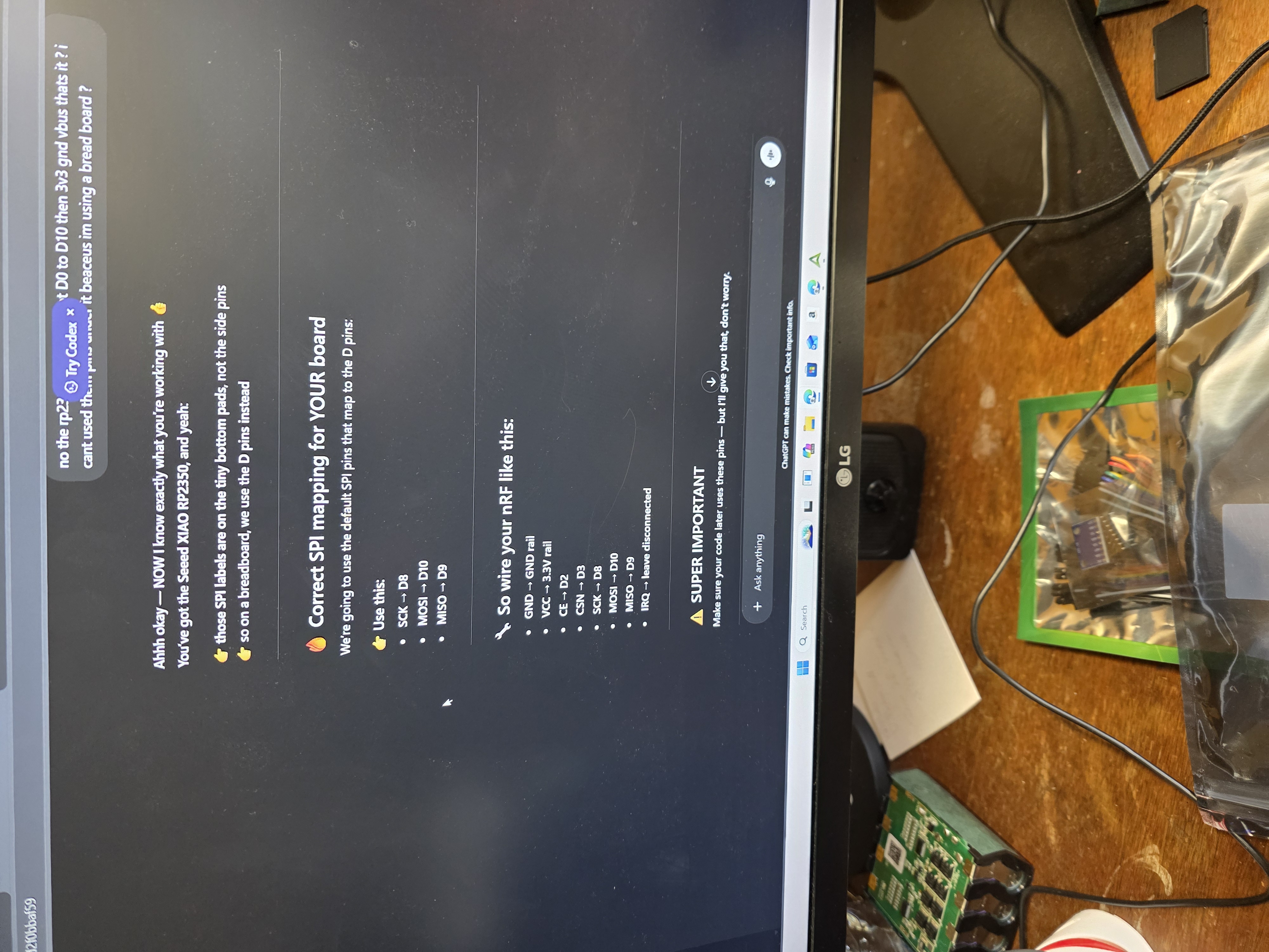 Breadboard networking setup