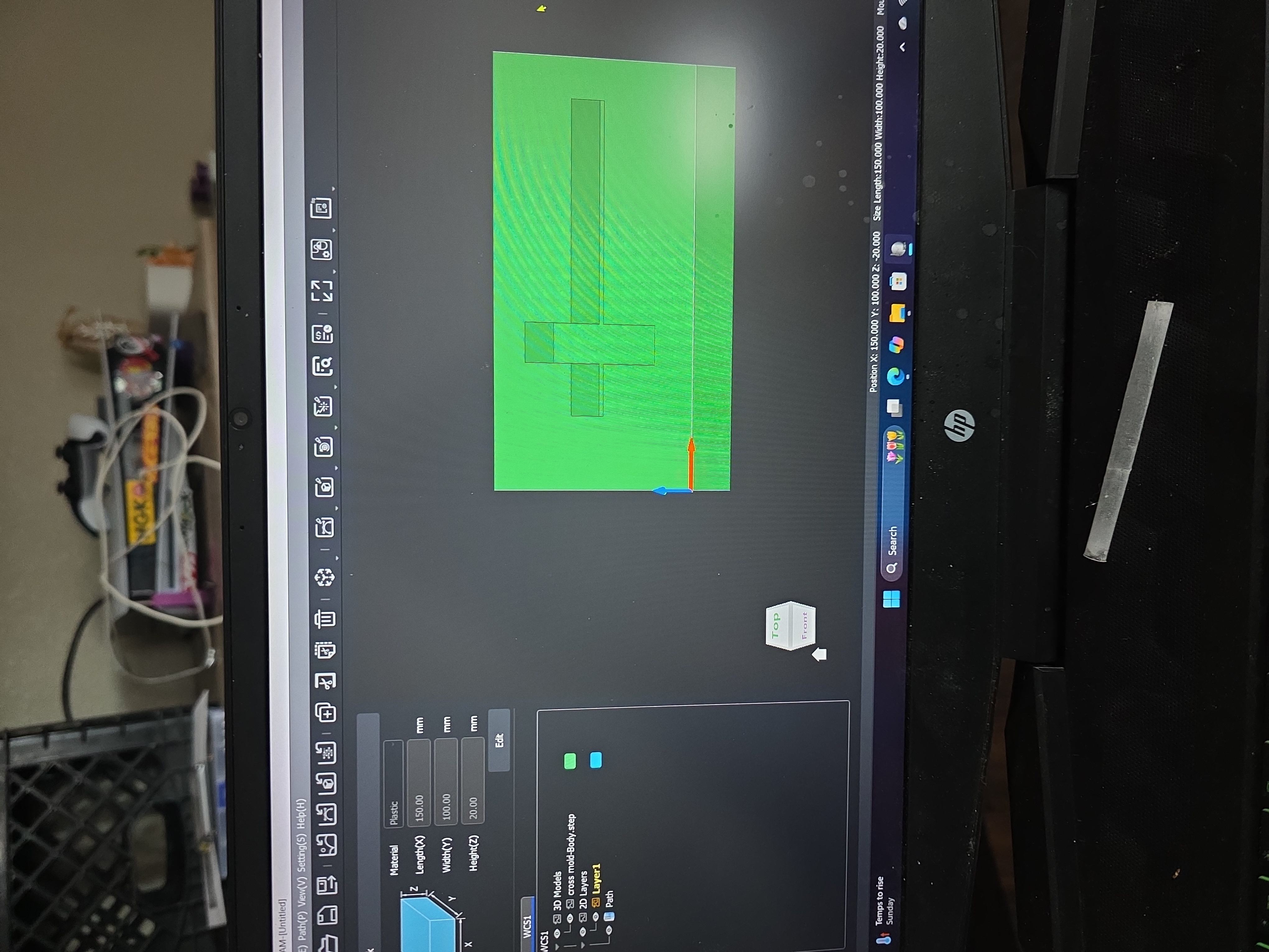 Cross shape milling