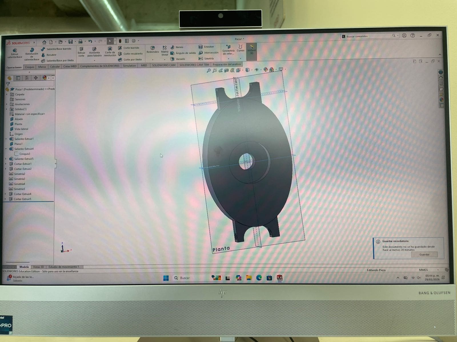 My final step using SolidWorks