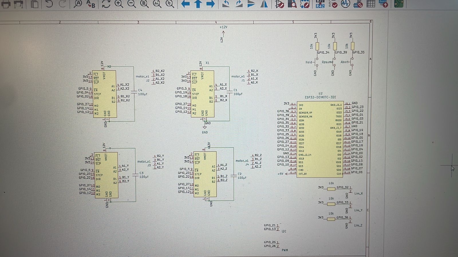Initial PCB schematic